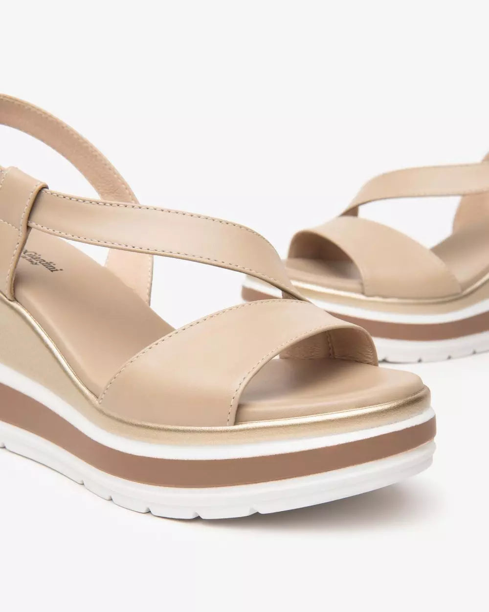 Nero Giardini E513520D Sandali Donna in Pelle lino