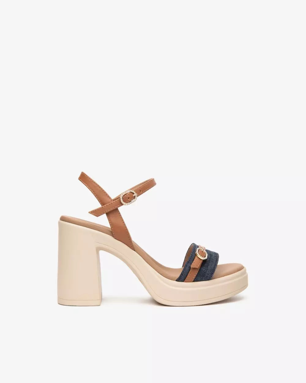 Nero Giardini E513665D Sandali Donna in Tessuto e Pelle jeans