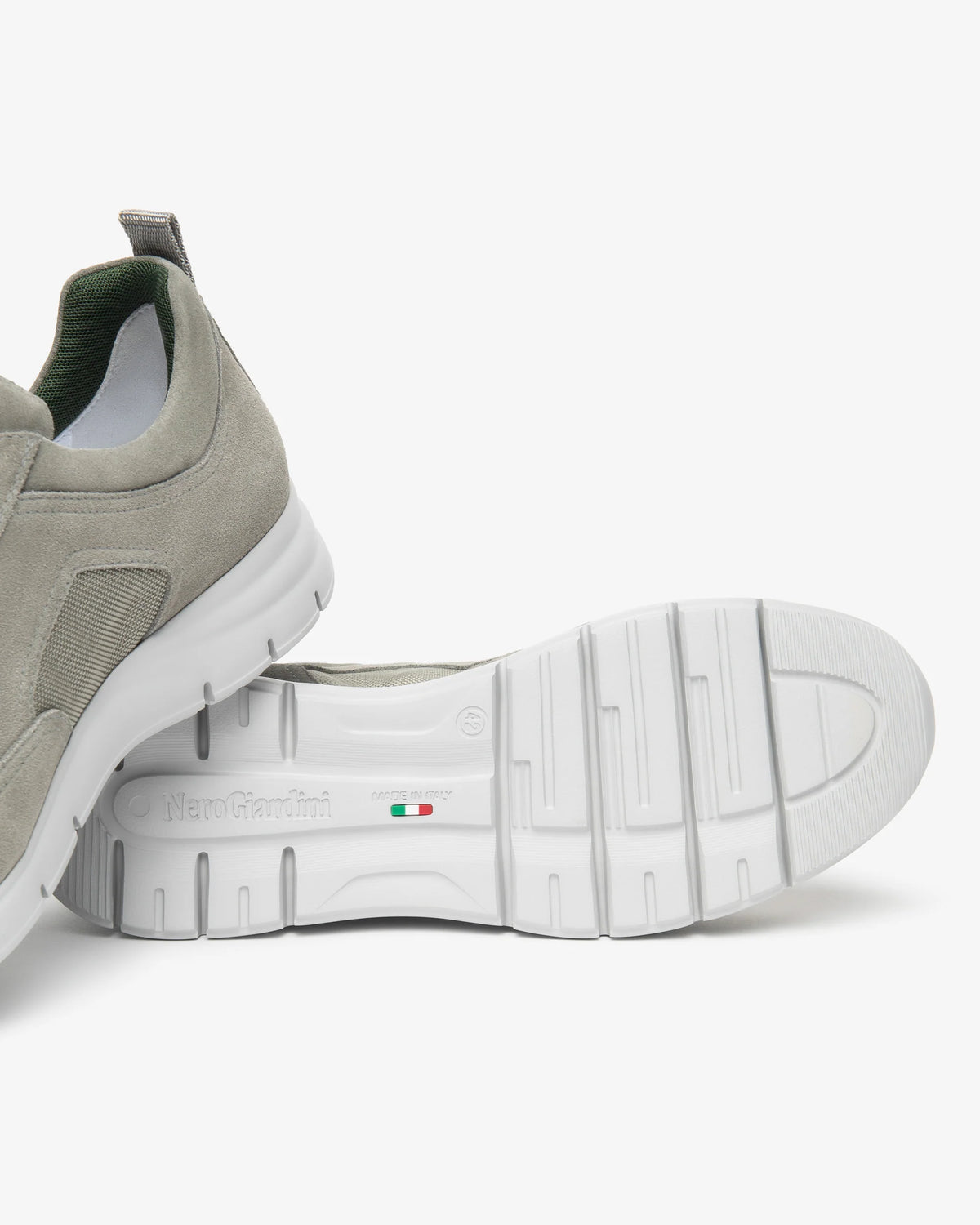Nero Giardini E601091U Sneakers da uomo in pelle scamosciata e tela