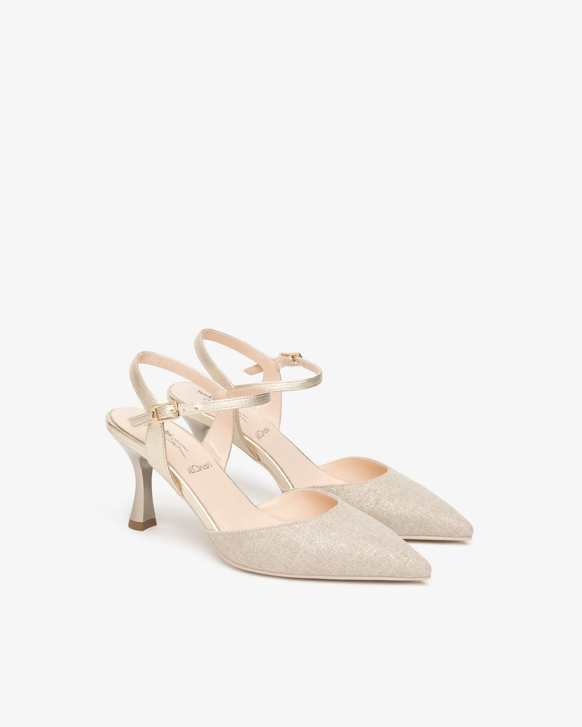 Nero Giardini E615440DE Slingback in pelle e tessuto da donna