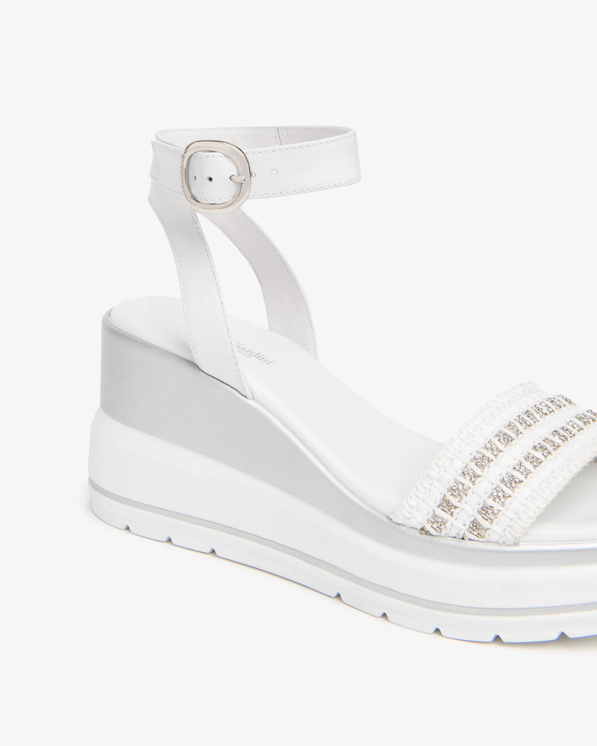 Nero Giardini E615960D Sandali da donna in pelle e tessuto