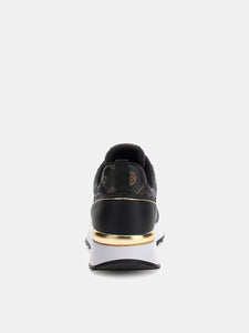 Guess FL8DDY sneaker Kaddy nera con dettagli oro