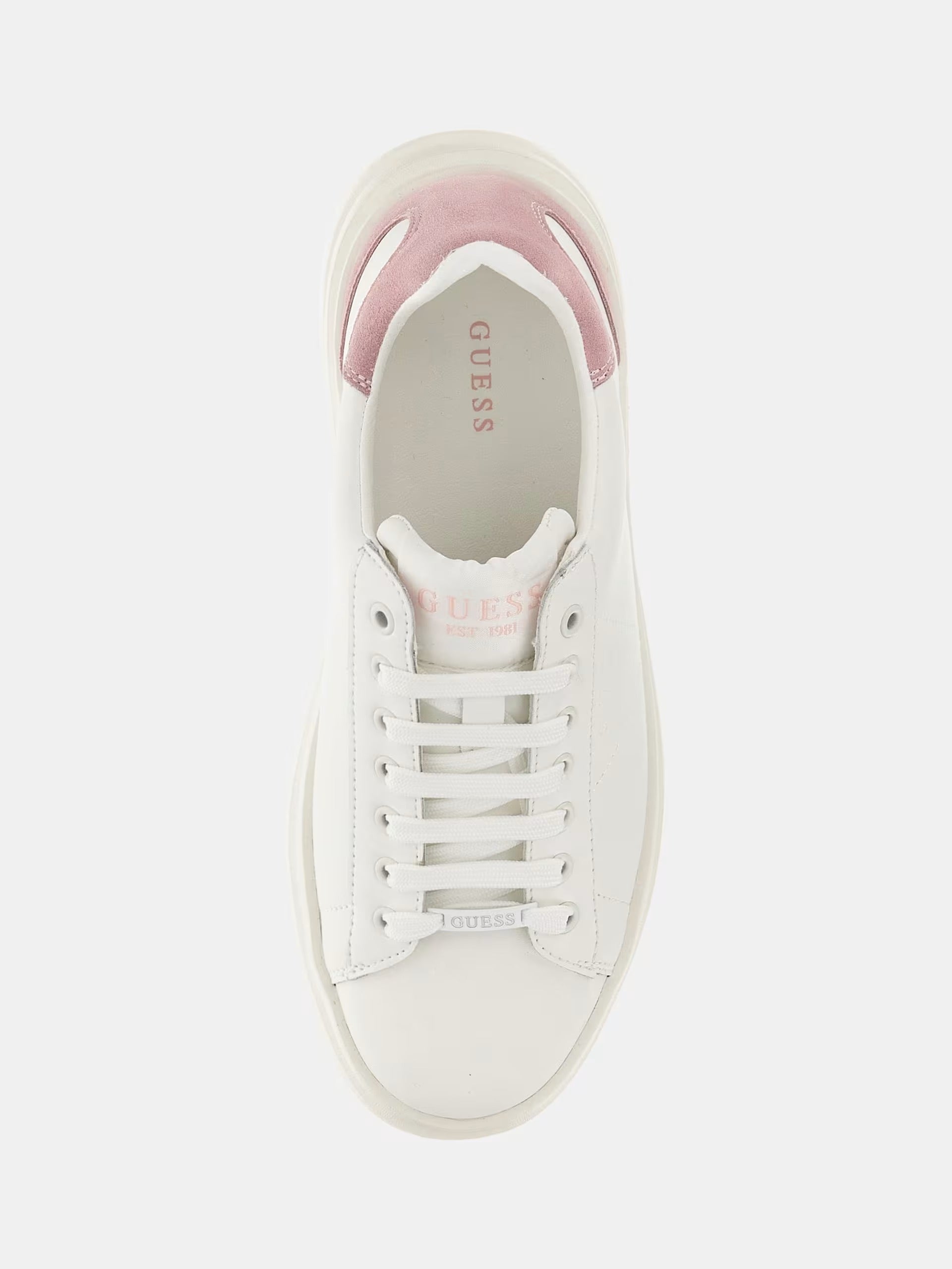 Guess FLJELB LEA12 Elbina sneakers donna white/pink