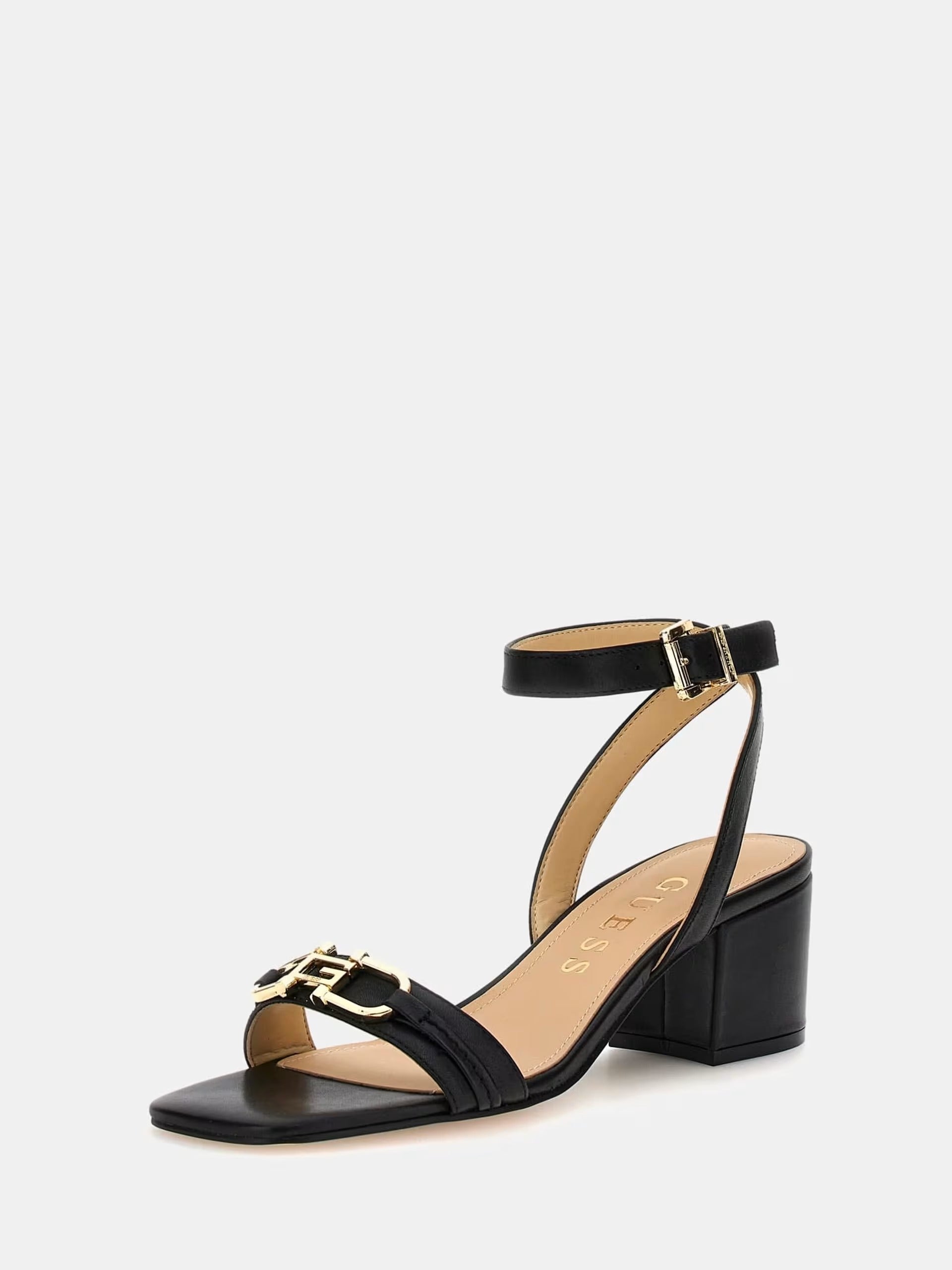 Guess FLJULALEA 03 sandalo ulala vera pelle nero