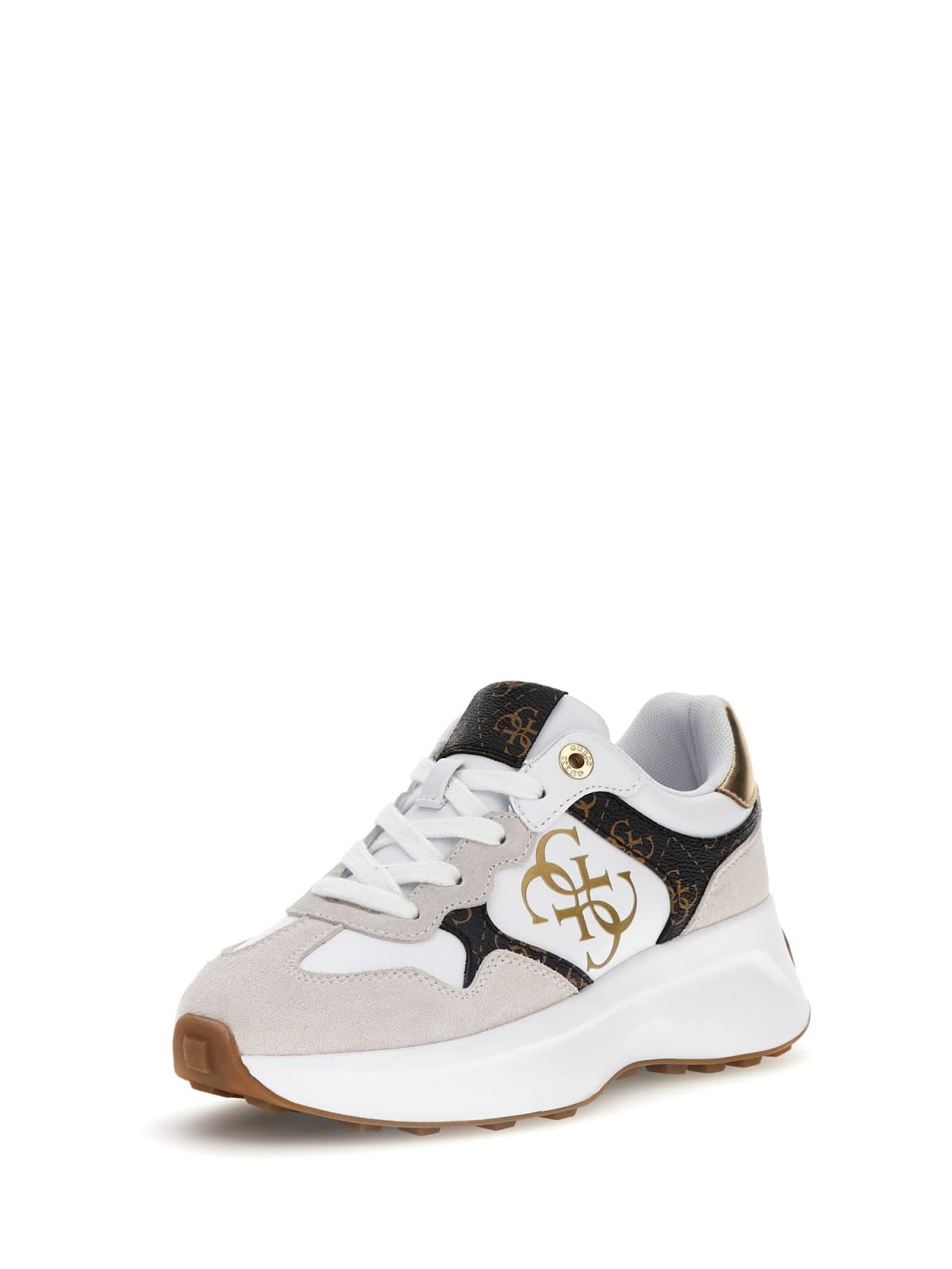Guess FLPLUC PEL12 Runner Luckei 4G Logo white/brown