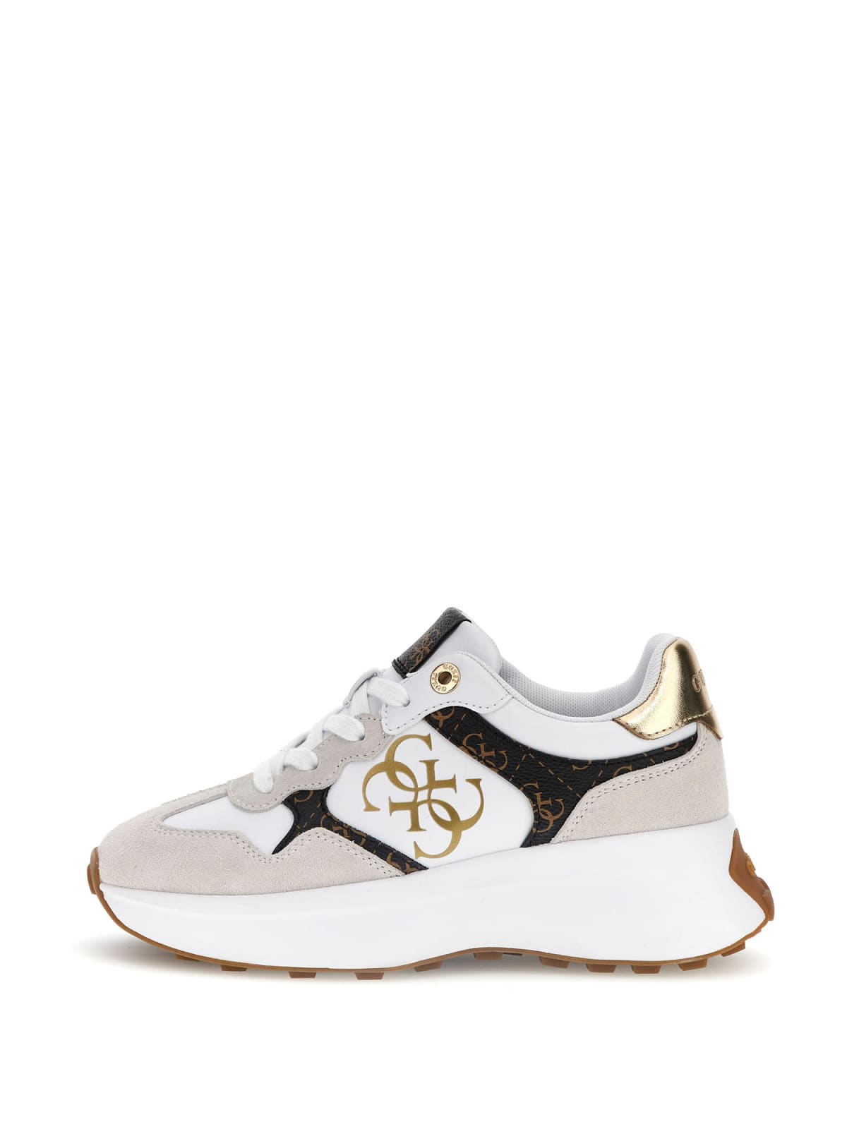 Guess FLPLUC PEL12 Runner Luckei 4G Logo white/brown
