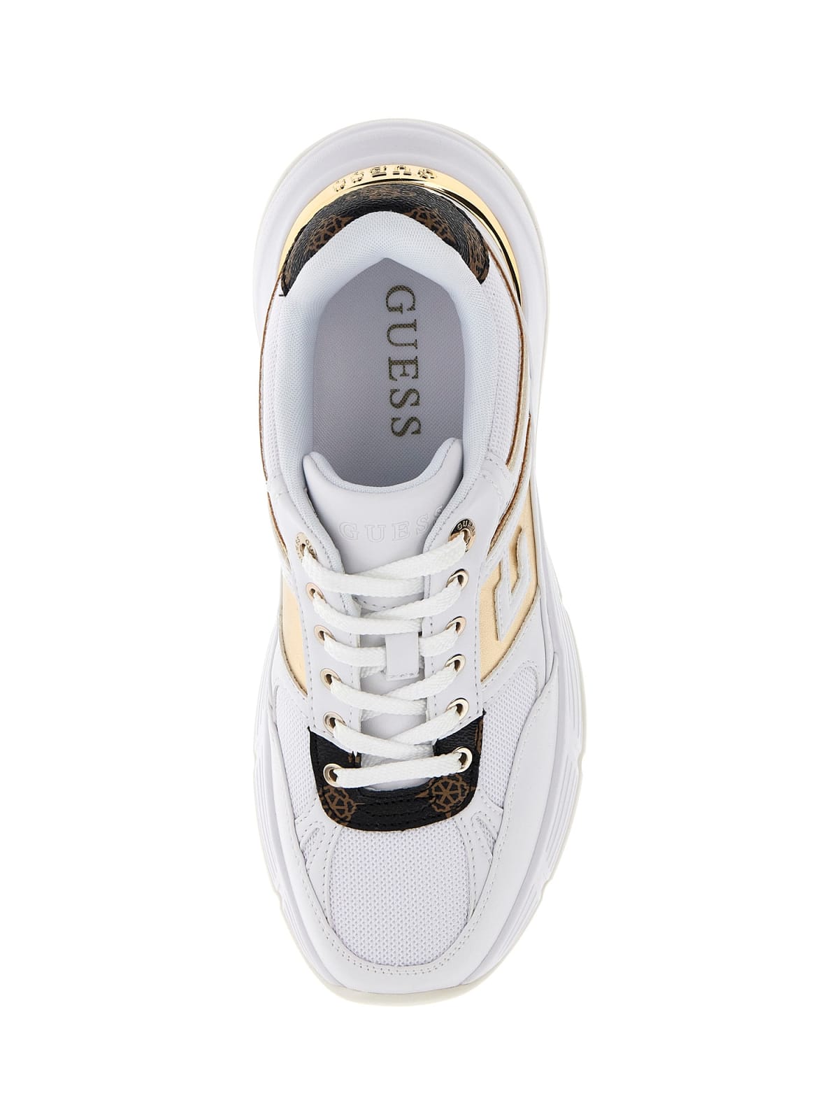 Guess FLTFON sneakers donna FONZI white/brown