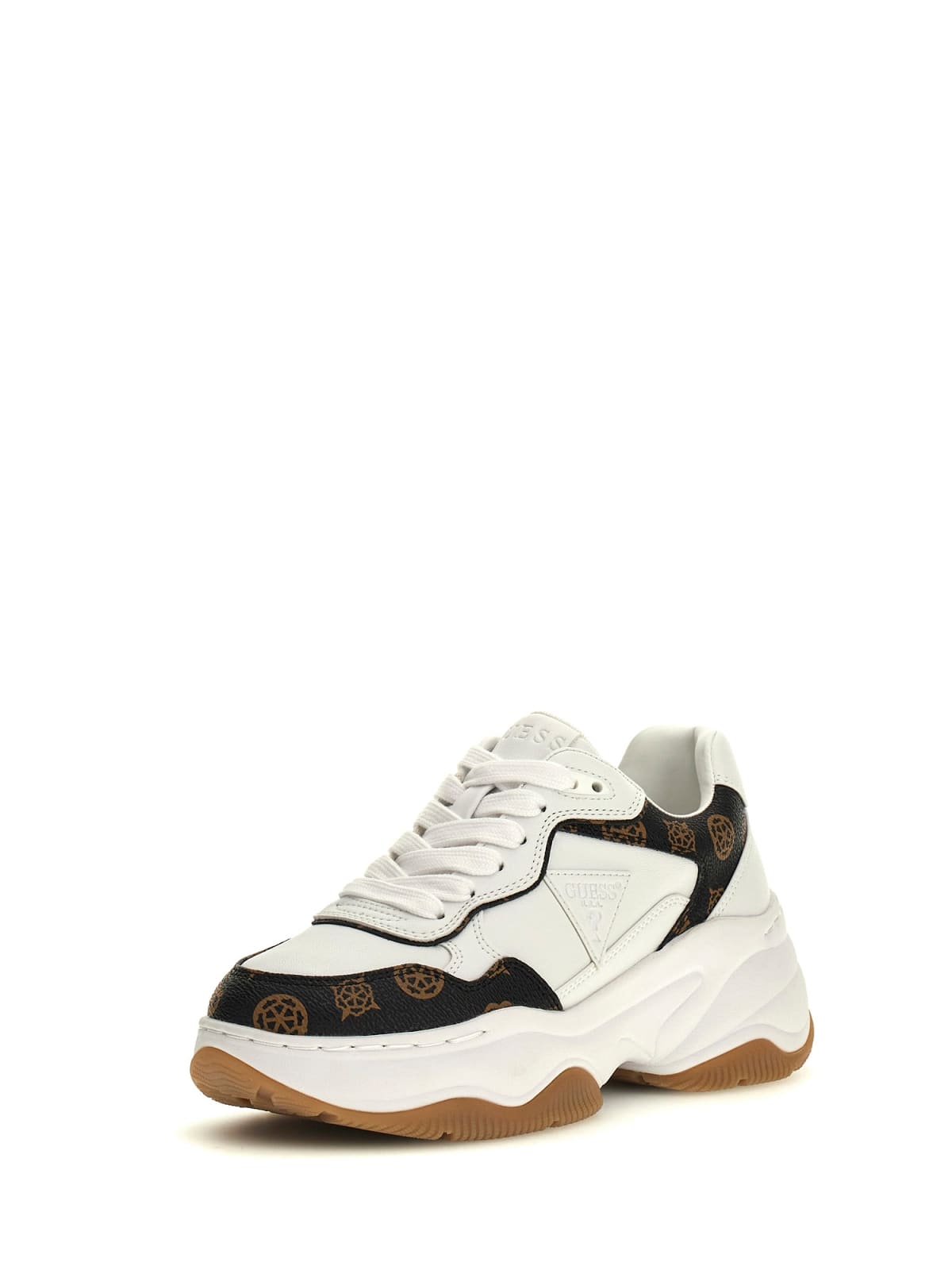 Guess FLTHPY sneakers donna HAPYY3 white/brown