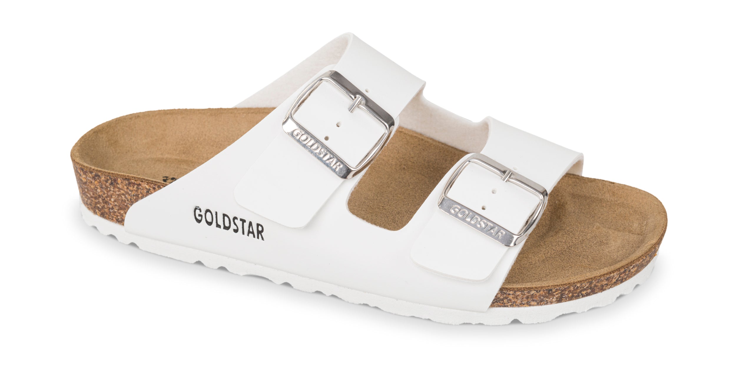 Goldstar GS1823 ciabatta donna due fibbie premier bianco
