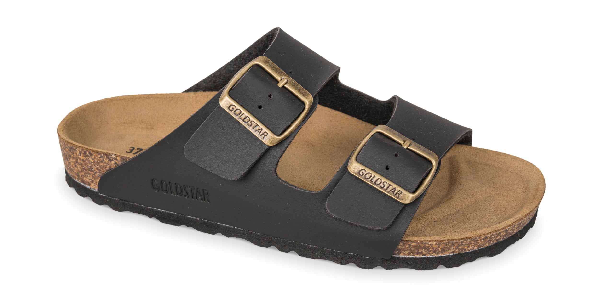 Goldstar GS1823 ciabatta donna due fibbie premier nero