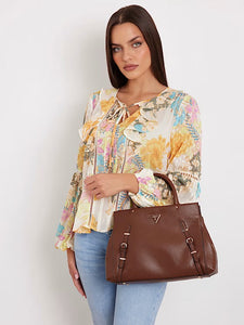 Guess HWBS8501060 Borsa a mano levia fibbie cioccolato