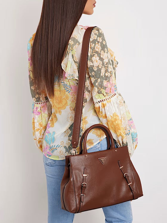 Guess HWBS8501060 Borsa a mano levia fibbie cioccolato