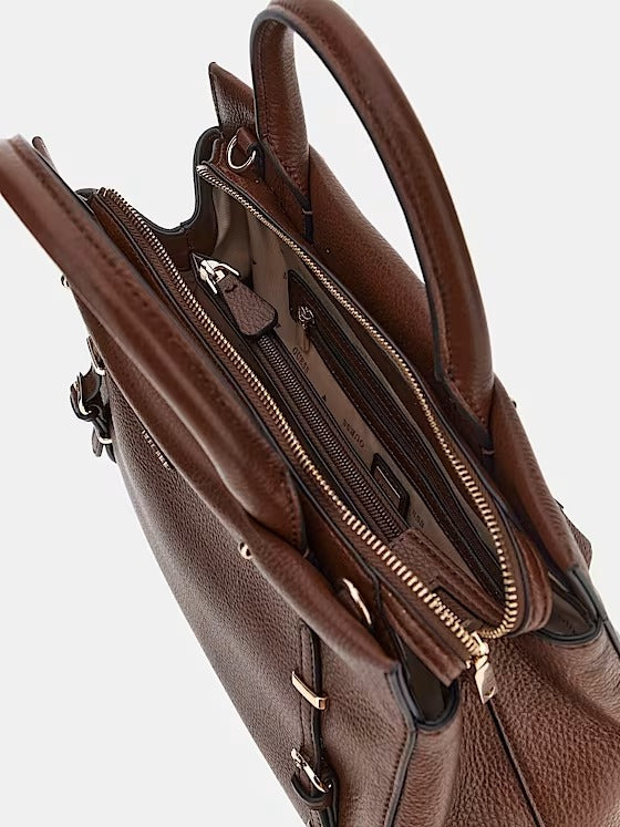Guess HWBS8501060 Borsa a mano levia fibbie cioccolato