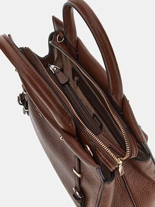 Guess HWBS8501060 Borsa a mano levia fibbie cioccolato