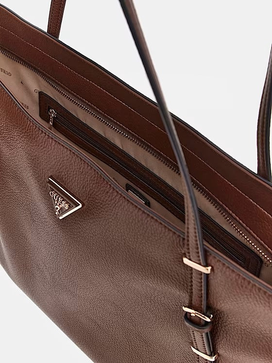 Guess HWBS8501230 Shopper levia fibbie cioccolato