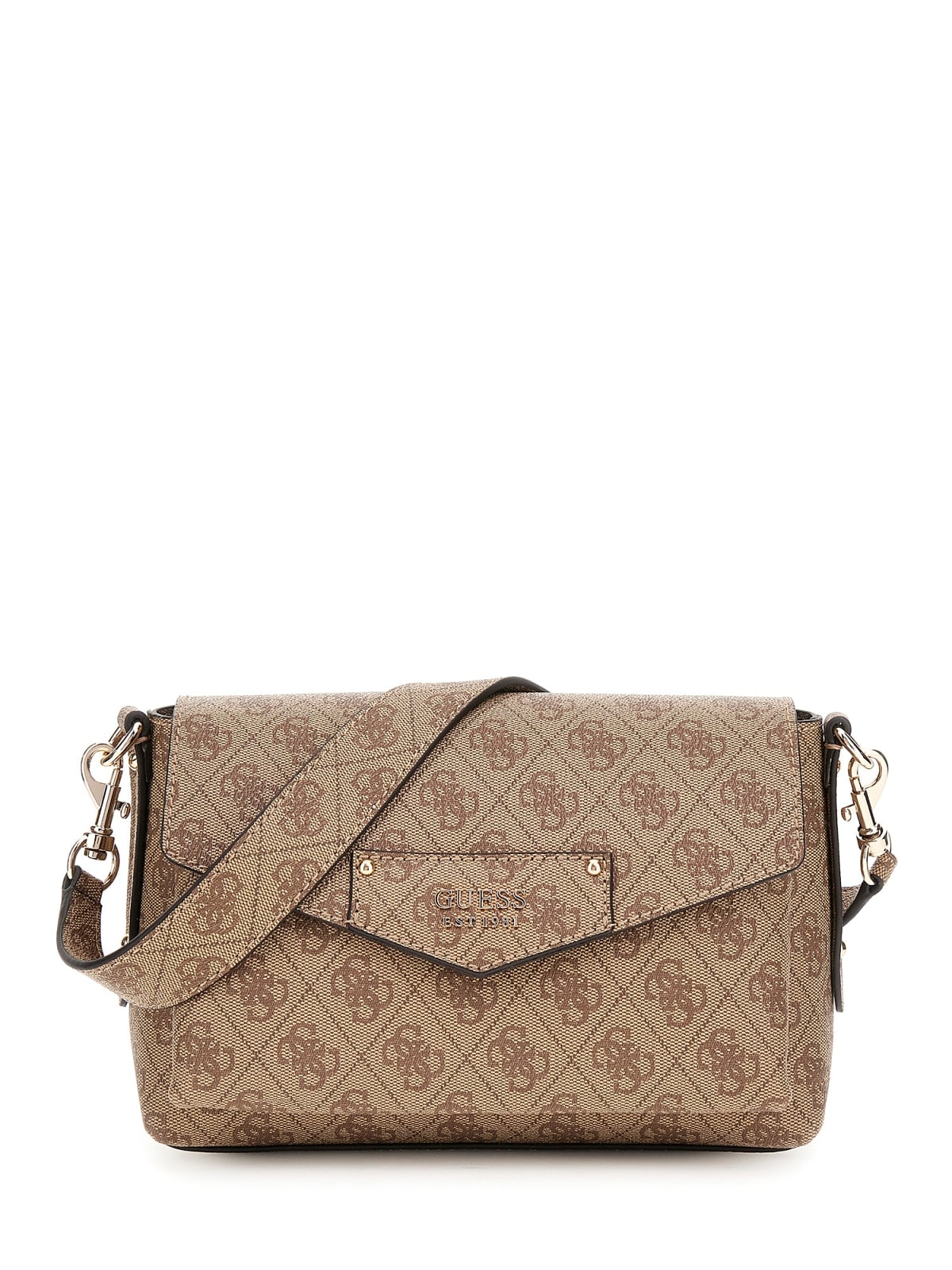 Guess HWEBG8 39019 borsa donna latte logo
