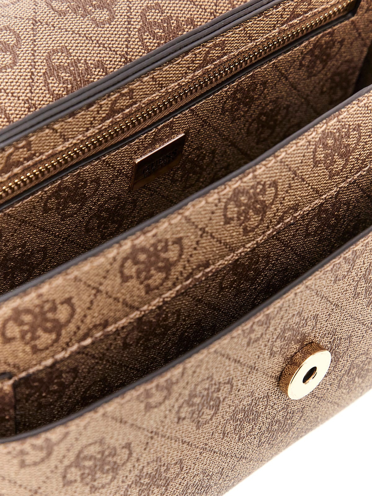 Guess HWEBG8 39019 borsa donna latte logo