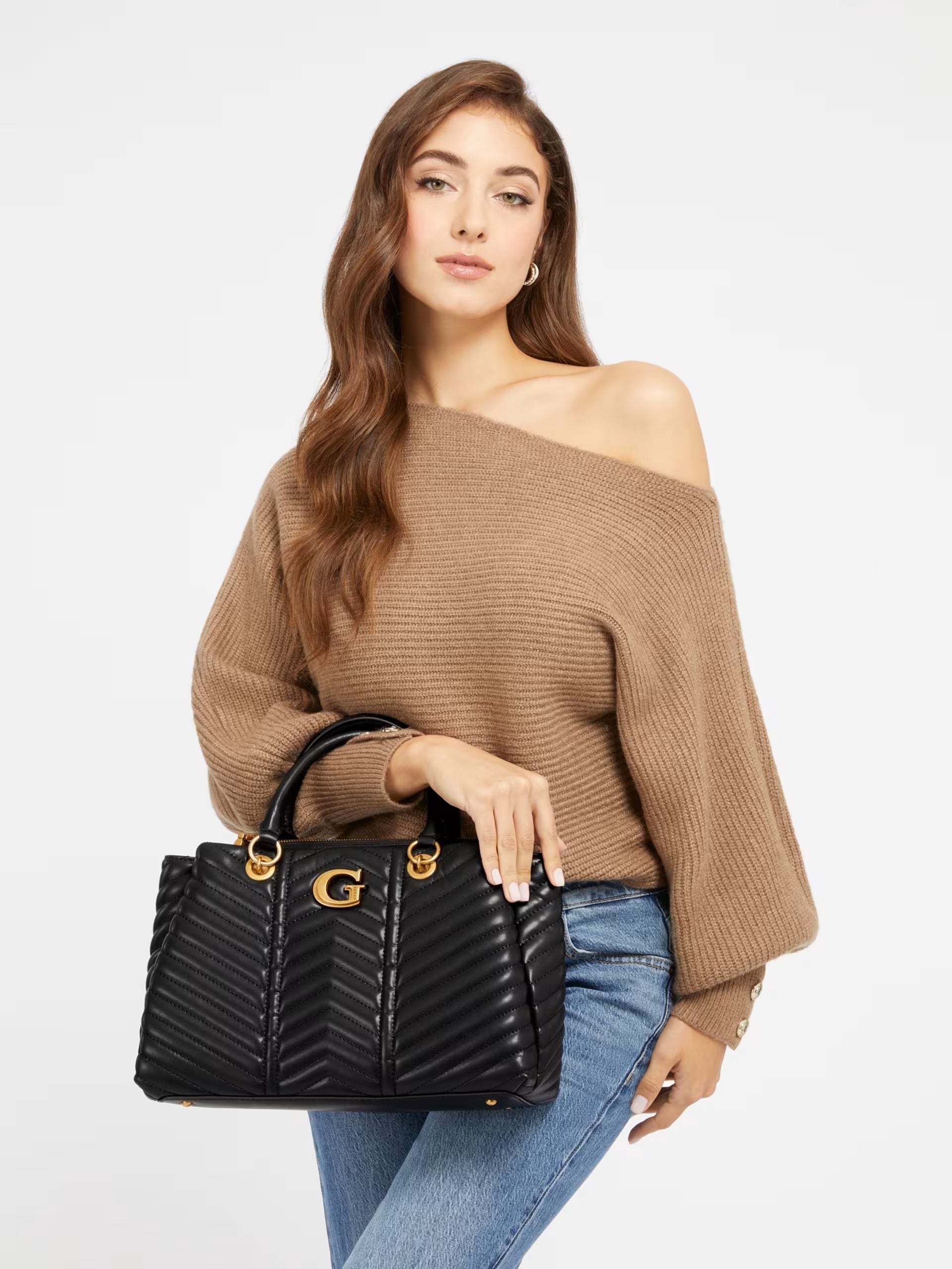 GUESS HWBQ8976060 BORSA A MANO LOVIDE TRAPUNTATA BLACK
