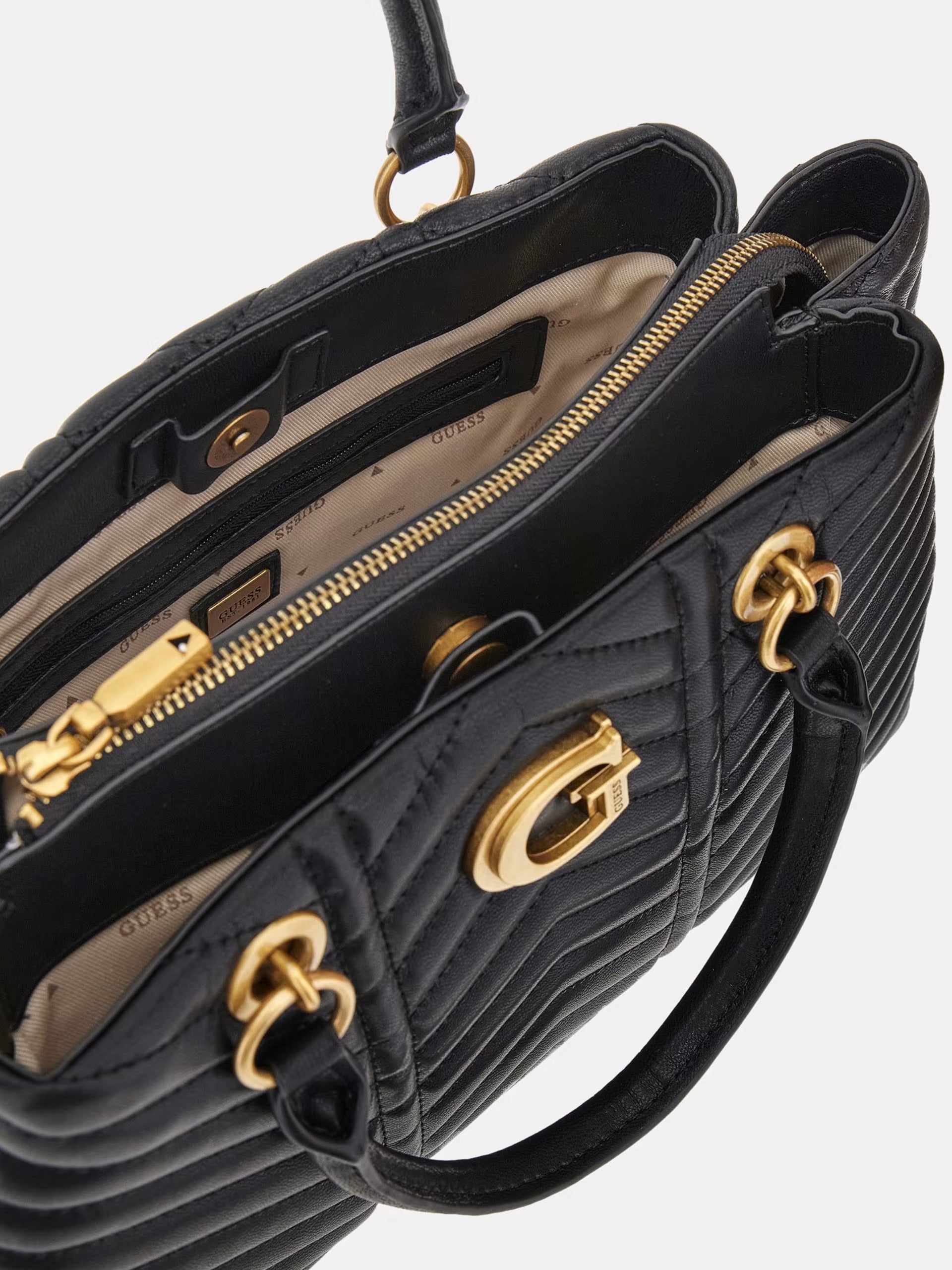 GUESS HWBQ8976060 BORSA A MANO LOVIDE TRAPUNTATA BLACK