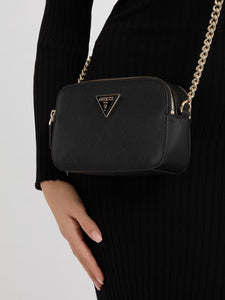 Guess HWZG7879140 tracolla noelle saffiano nero