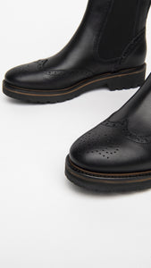 NERO GIARDINI I013123D STIVALETTI CHELSEA DONNA IN PELLE NERO