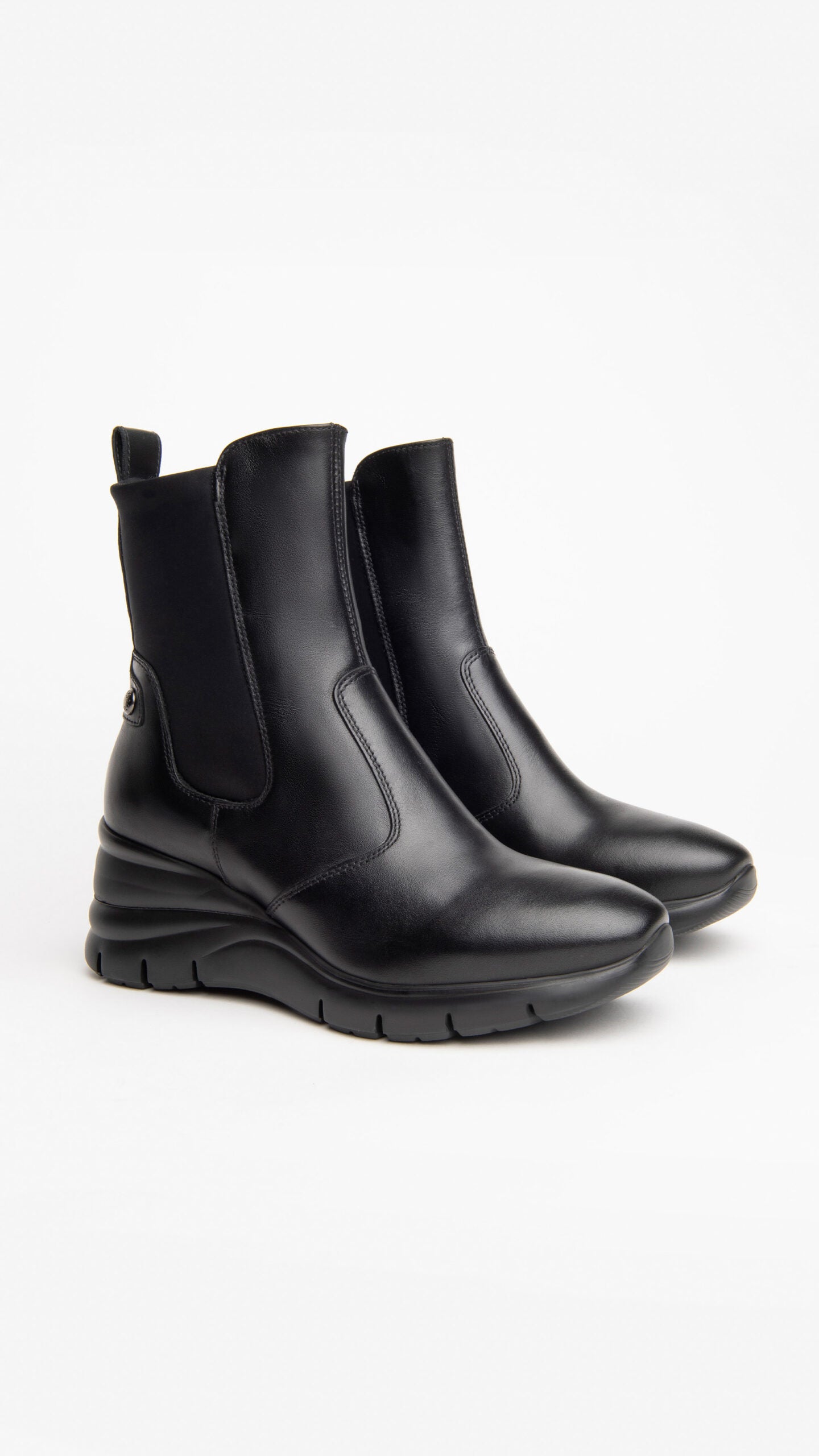 NERO GIARDINI I116885D STIVALETTI DONNA IN PELLE NERO