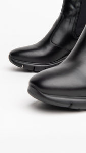 NERO GIARDINI I116885D STIVALETTI DONNA IN PELLE NERO