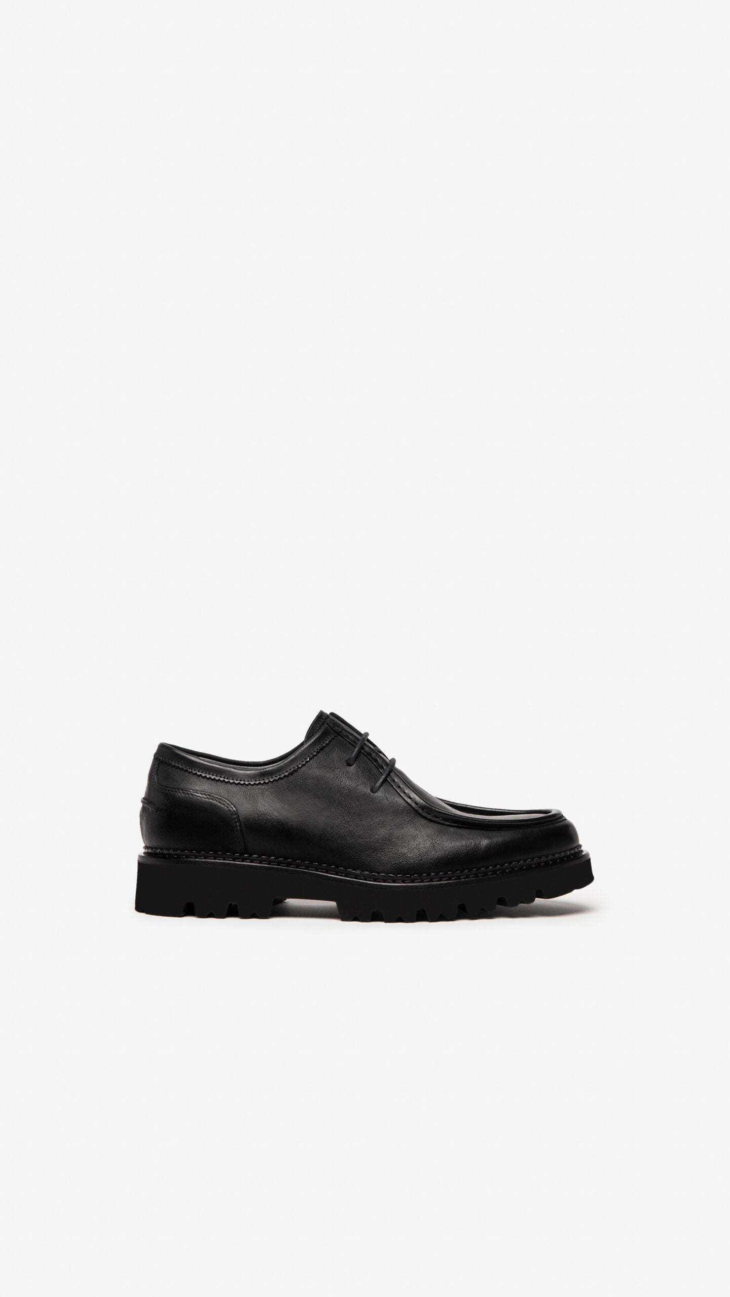 NERO GIARDINI I202651U STRINGATE UOMO IN PELLE NERO