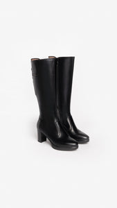 NERO GIARDINI I205711D STIVALI DONNA IN PELLE NERO