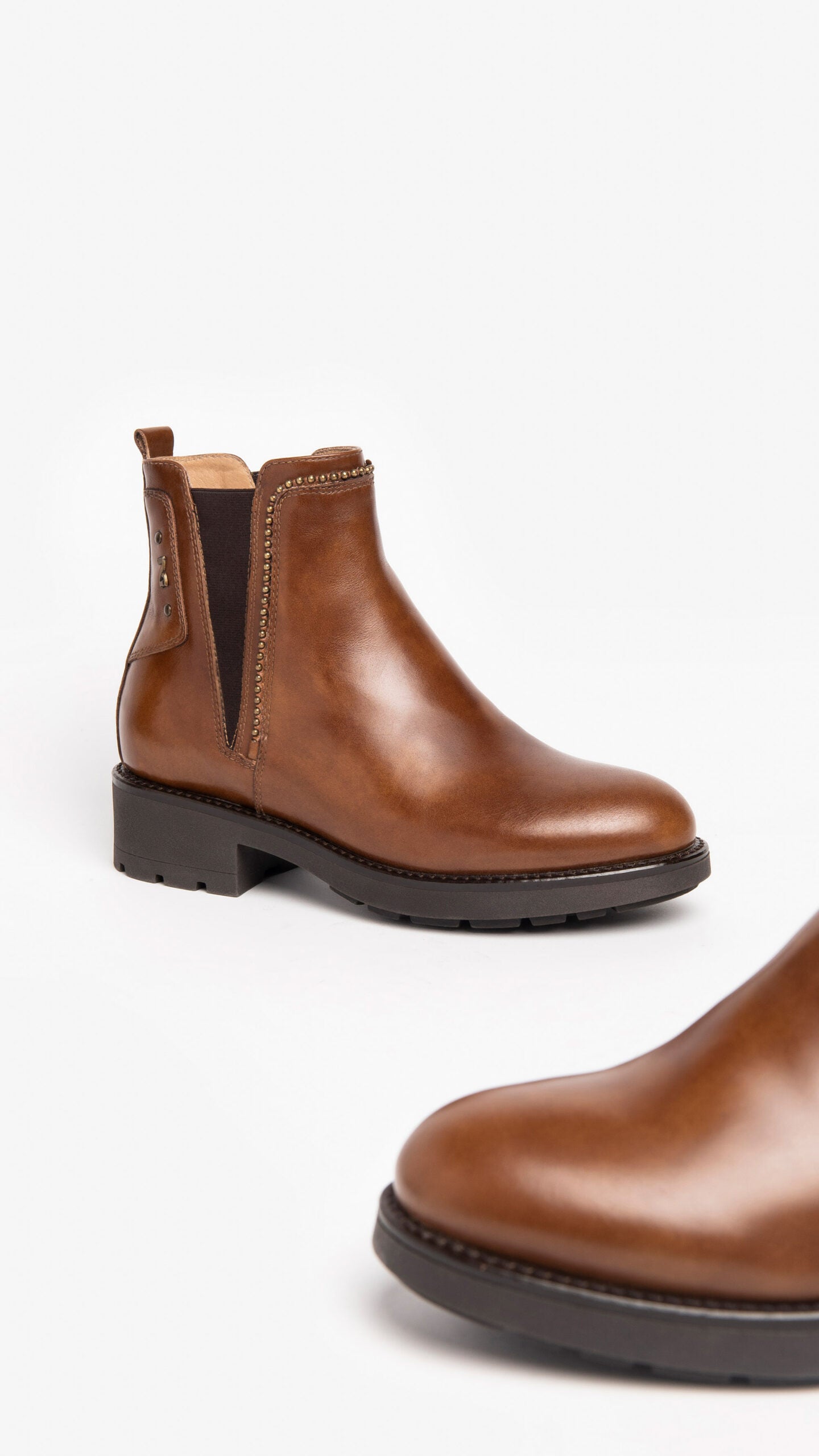 NERO GIARDINI I205800D STIVALETTI CHELSEA DONNA IN PELLE CUOIO