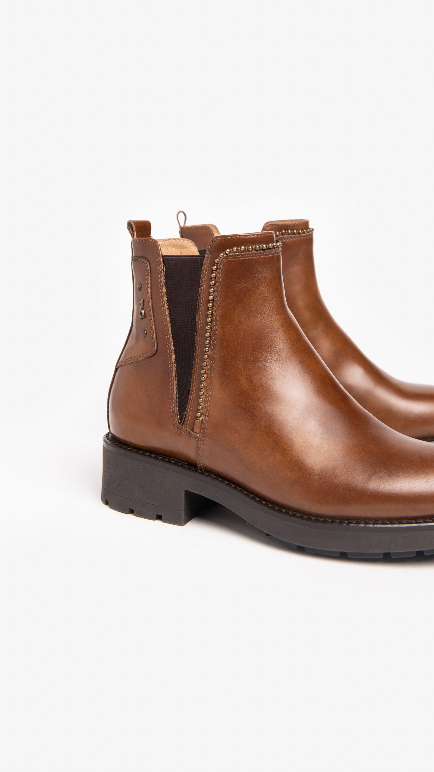 NERO GIARDINI I205800D STIVALETTI CHELSEA DONNA IN PELLE CUOIO