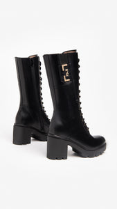 NERO GIARDINI I205862D STIVALI DONNA IN PELLE NERO