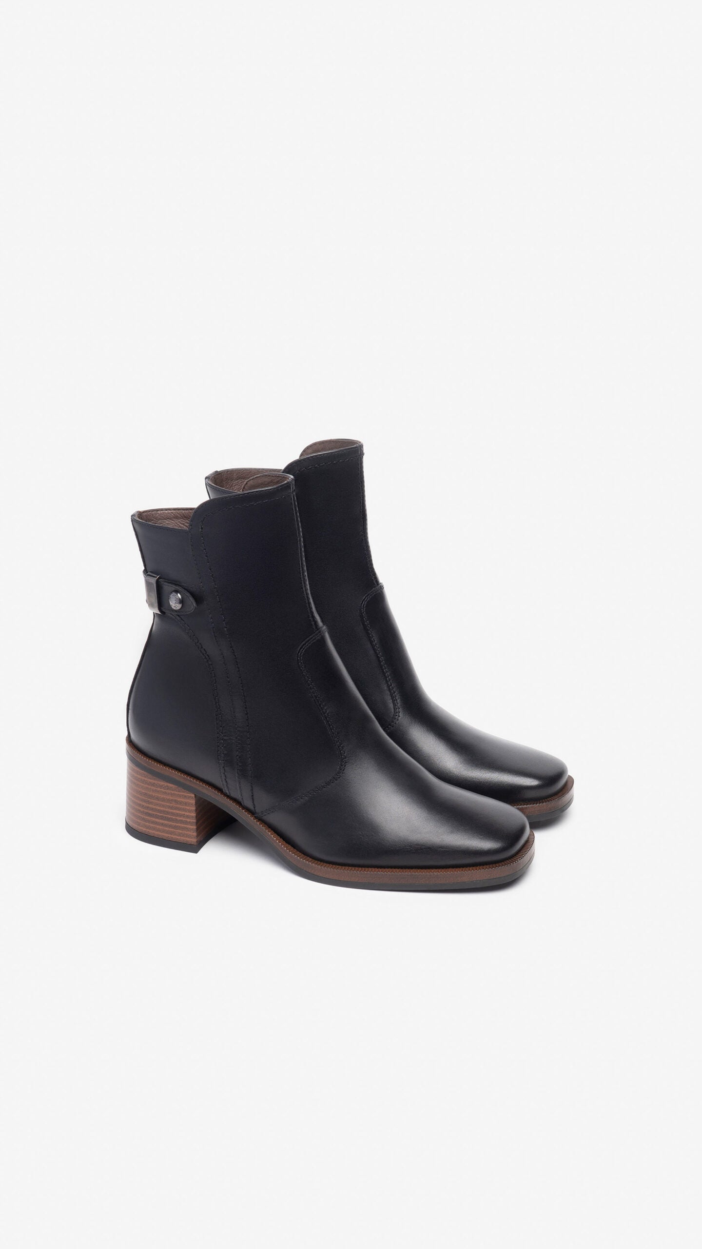 NERO GIARDINI I308183D TRONCHETTI DONNA IN PELLE NERO