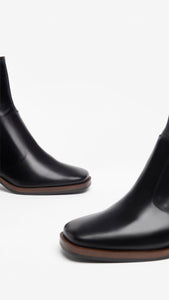 NERO GIARDINI I308183D TRONCHETTI DONNA IN PELLE NERO