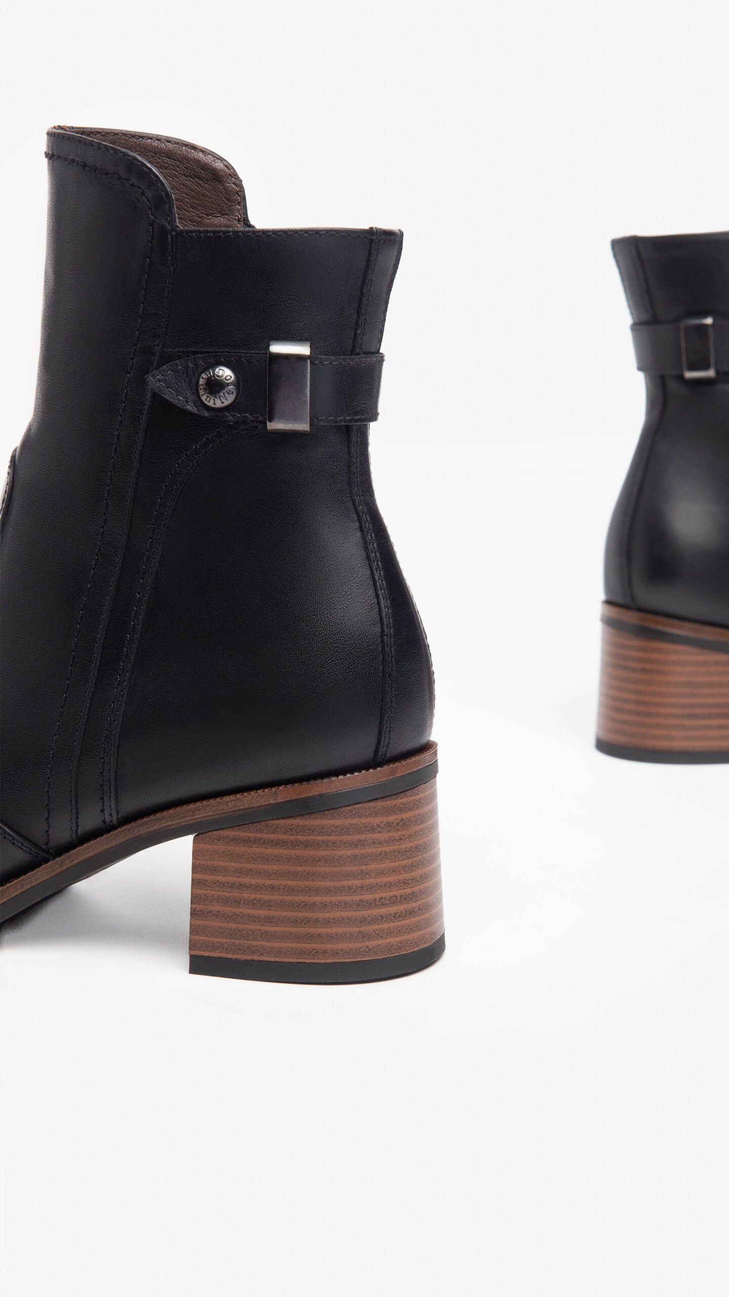 NERO GIARDINI I308183D TRONCHETTI DONNA IN PELLE NERO