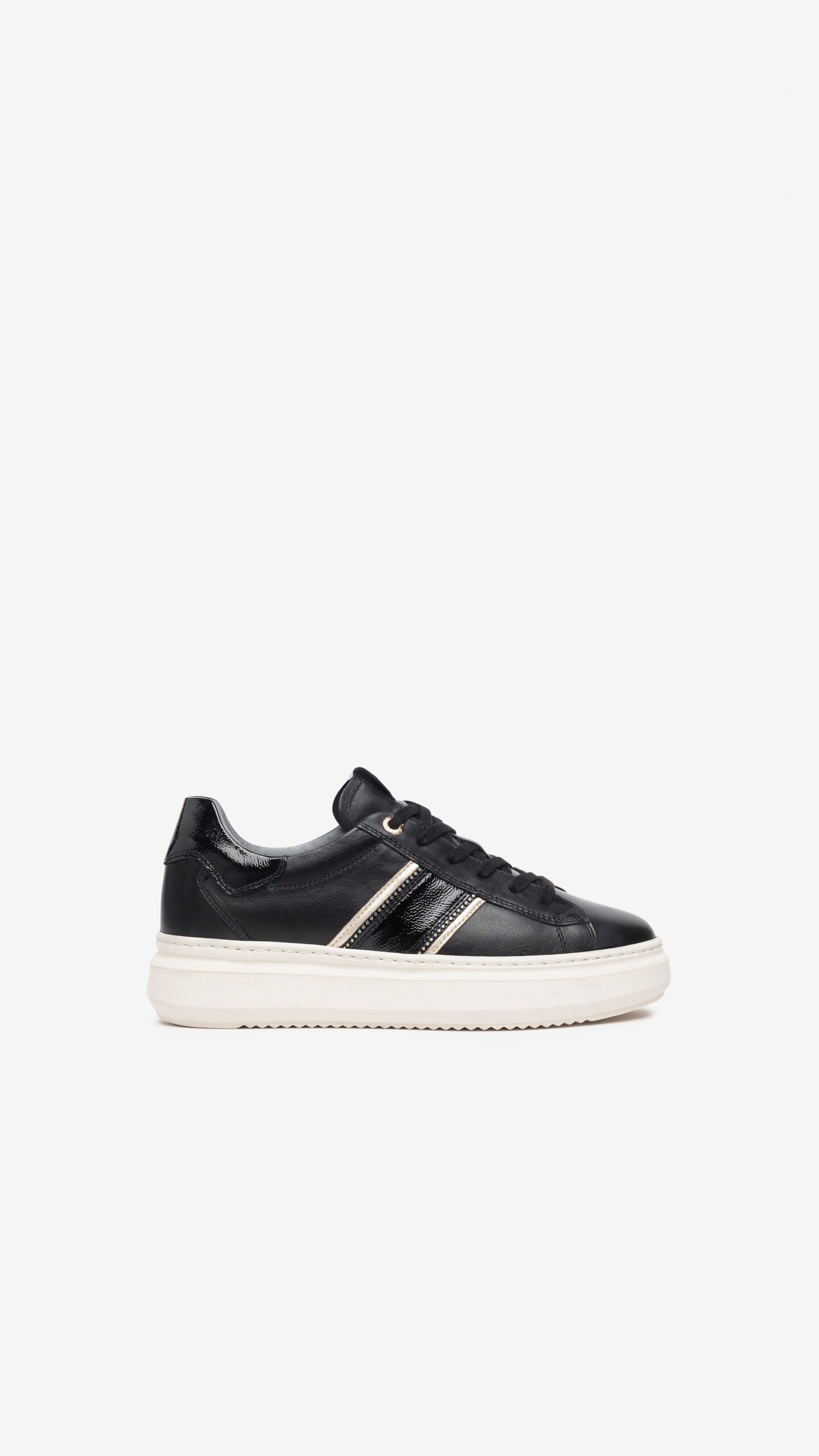 NERO GIARDINI I308430D SNEAKERS DONNA IN PELLE NERO