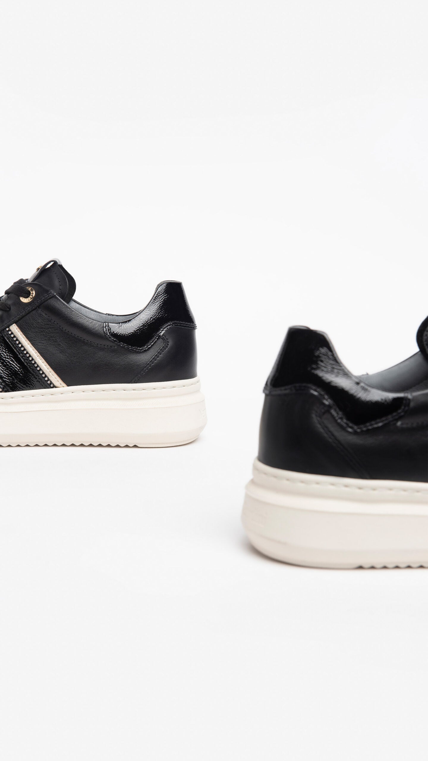 NERO GIARDINI I308430D SNEAKERS DONNA IN PELLE NERO