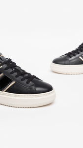 NERO GIARDINI I308430D SNEAKERS DONNA IN PELLE NERO