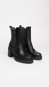 NERO GIARDINI I309163D STIVALETTI CHELSEA DONNA IN PELLE NERO