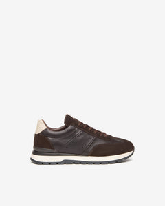 Nero Giardini I400411U Sneakers uomo in pelle e camoscio moro