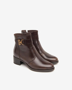 Nero Giardini I411270D Tronchetti donna in pelle moro