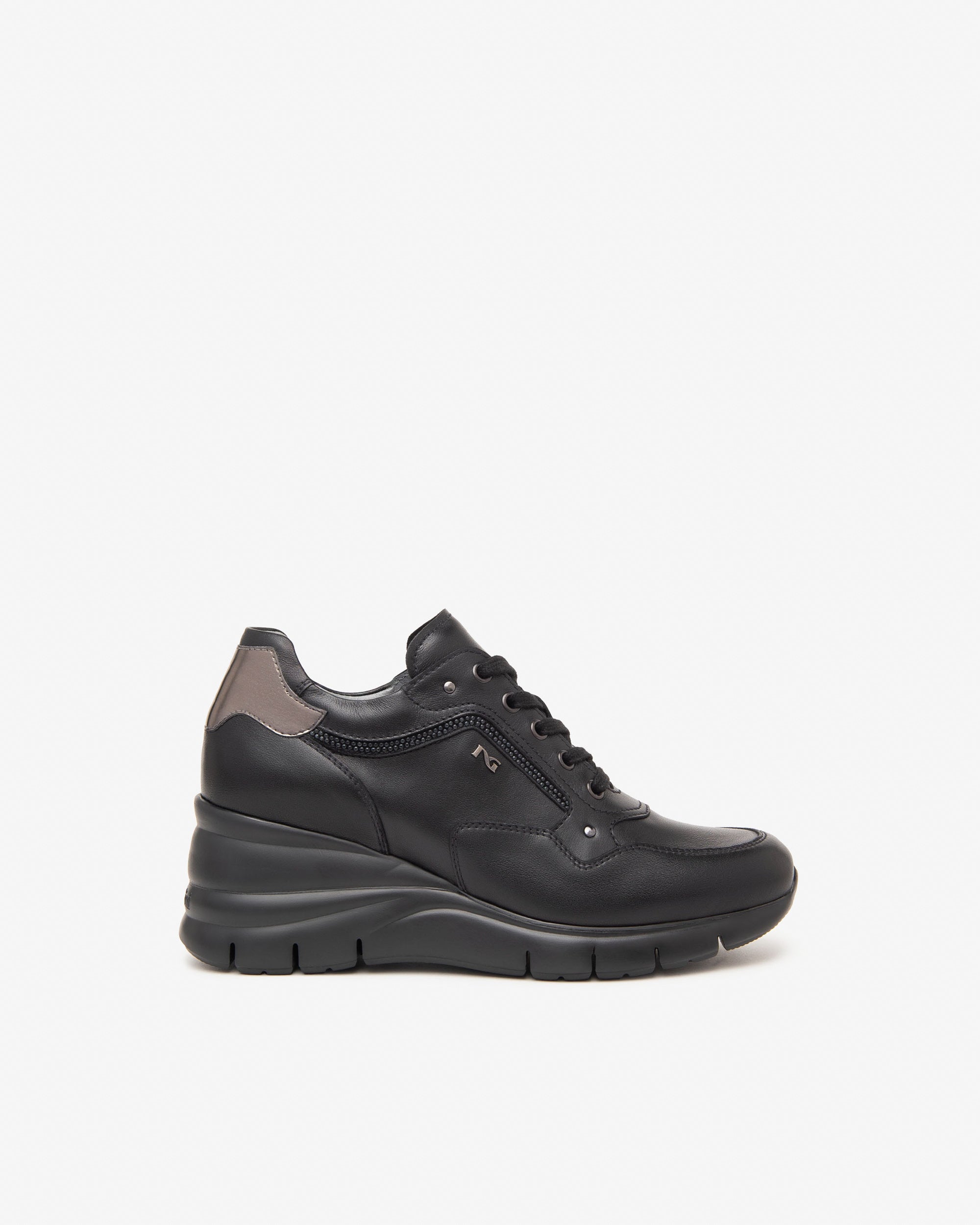 Nero Giardini I411480D Sneakers donna in pelle nero