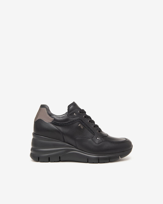 Nero Giardini I411480D Sneakers donna in pelle nero