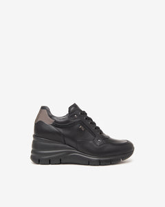 Nero Giardini I411480D Sneakers donna in pelle nero
