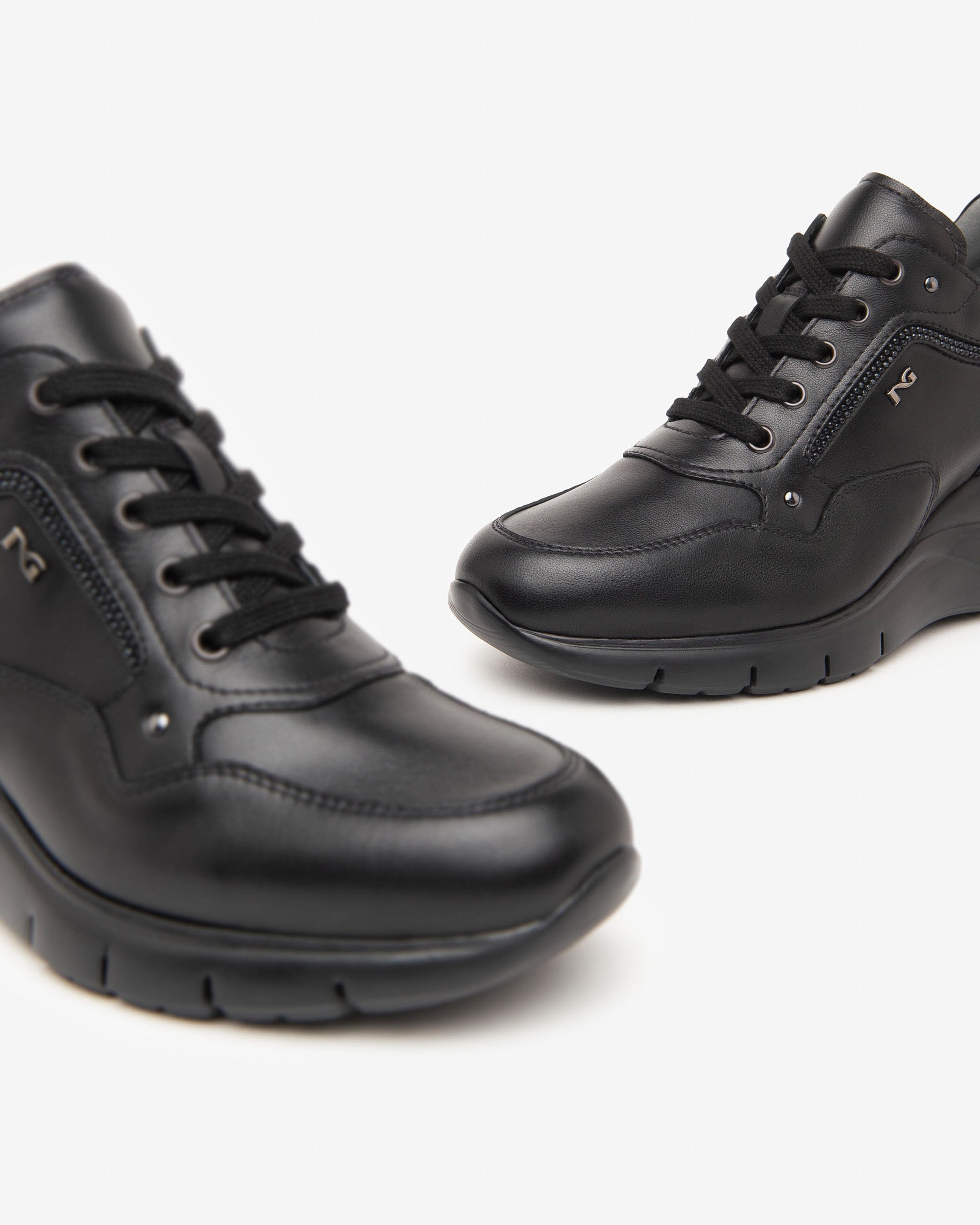 Nero Giardini I411480D Sneakers donna in pelle nero