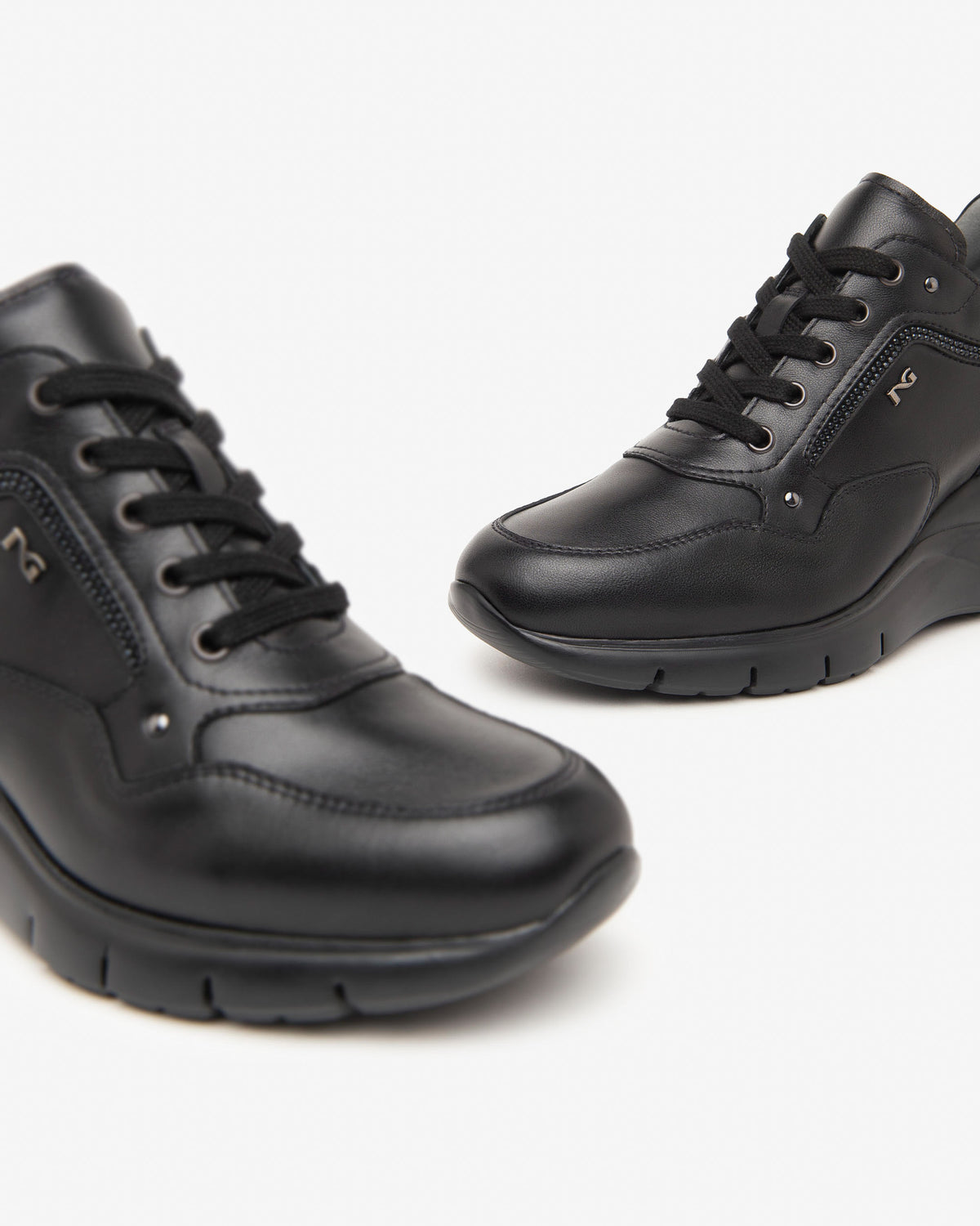 Nero Giardini I411480D Sneakers donna in pelle nero