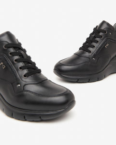 Nero Giardini I411480D Sneakers donna in pelle nero