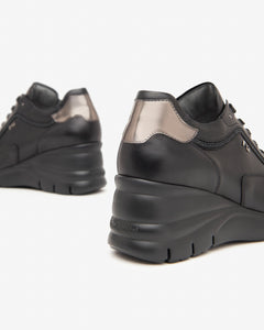 Nero Giardini I411480D Sneakers donna in pelle nero