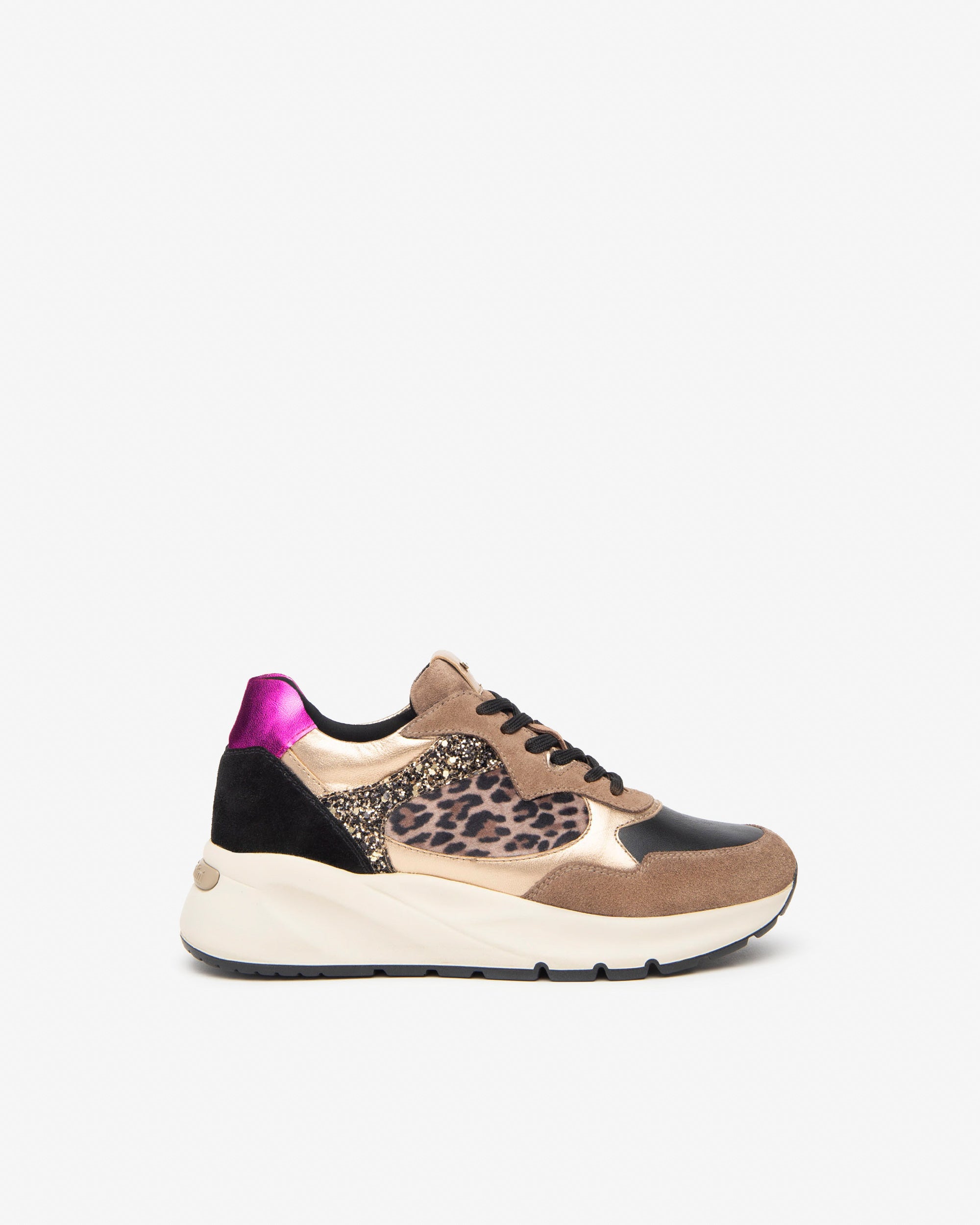 Nero Giardini I411531D Sneakers Donna in Pelle, Suede e Materiale Tecnico mou