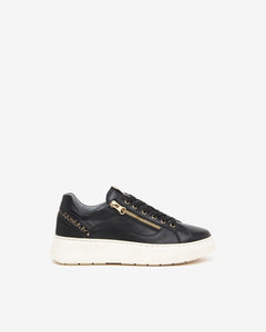 Nero Giardini I411600D Sneakers donna in pelle e materiale tecnico nero